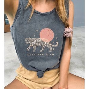 Wholesome Culture leopard tank top